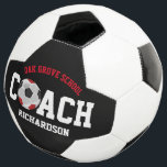 Bola De Futebol Soccer  Sport Coach - Red<br><div class="desc">Soccer Ball ready for you to personalized. This is the perfect gift for a soccer coach. ✔Note: Not all template areas need changed. 📌If you need further customization, please click the "Click to Customize further" or "Customize or Edit Design"button and use our design tool to resize, rotate, change text color,...</div>
