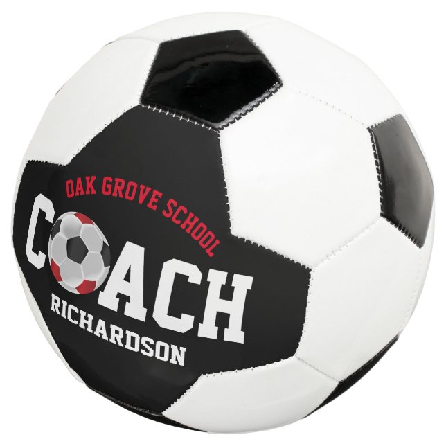 Bola De Futebol Soccer  Sport Coach - Red (Três quartos)