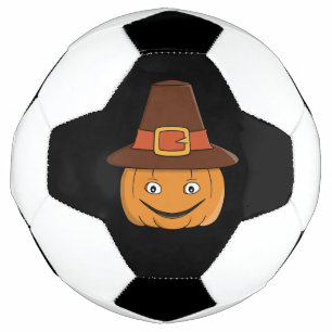 Bola De Futebol Sorriso de Abóbora de Peregrino de Ação de Graças