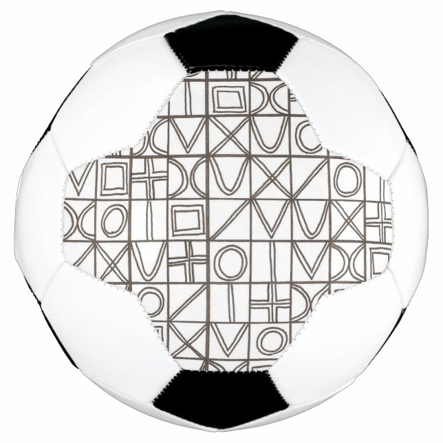 Bola De Futebol Sudoku Two-Black And White Abstract Art (Frente)