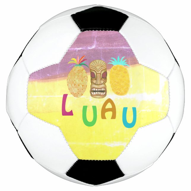 Bola De Futebol Summer Tiki Pineapple Luau (Frente)
