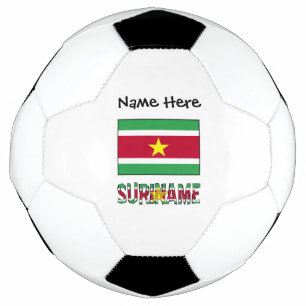 Bola De Futebol Suriname e Sinalizador Surinamês Personalizado