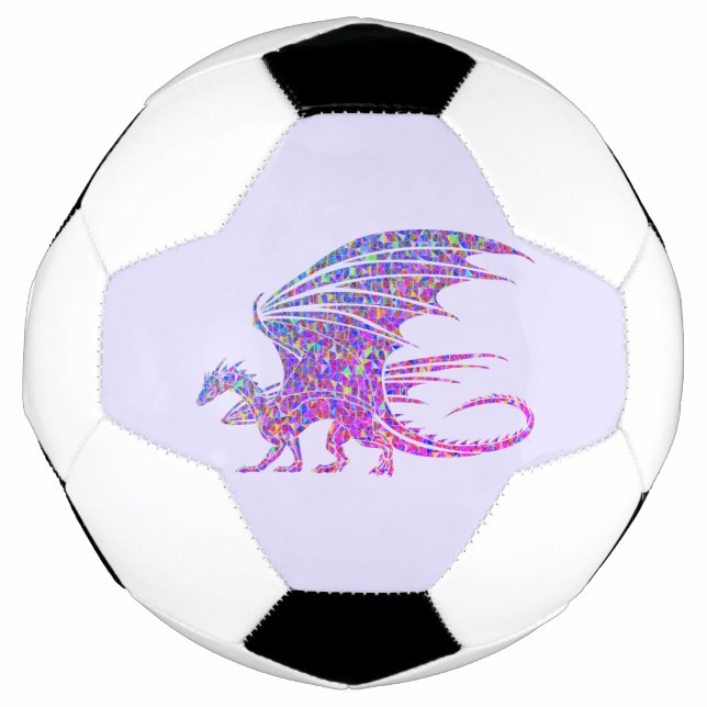 Bola De Futebol Surpreendente Dragão Mosaico (Frente)