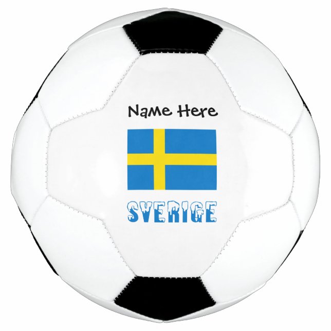 Bola De Futebol Sverige och Svenska Flagge Personalizado (Frente)
