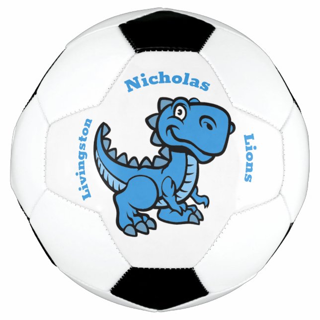 Bola De Futebol T Rex Soccer - Azul (Frente)