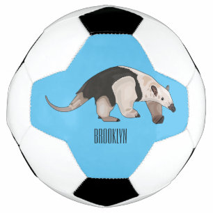 Bola De Futebol Tamandua ilustração de desenho animado