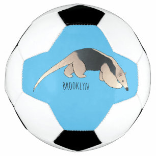 Bola De Futebol Tamandua ilustração de desenho animado