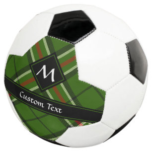 Bola De Futebol Tartan Verde, Preto, Vermelho e Branco