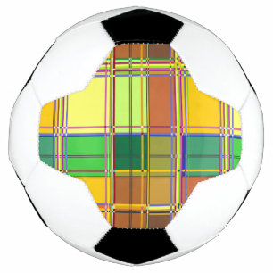 Bola De Futebol Tecido Colorido do Caribe Madras Xadrez