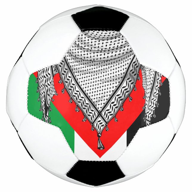 Bola De Futebol Tecido Tradicional do Keffiyeh Scarf Palestino (Frente)
