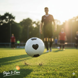 Bola de Futebol Tema Coração para Presente ou Jogo