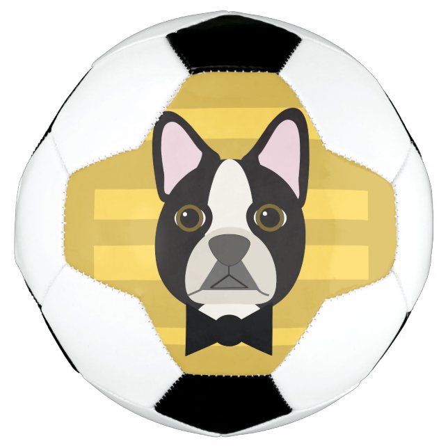 Bola De Futebol Terrier de Boston (Frente)