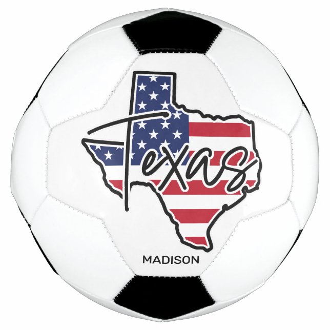 Bola De Futebol Texas de nome personalizado (Frente)