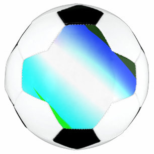 Bola De Futebol Texto azul verde do arco-íris abstrato