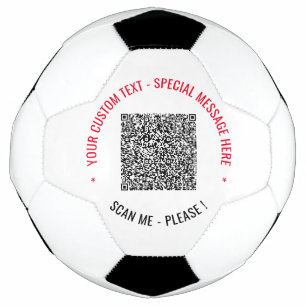 Bola De Futebol Texto de informações de verificação de código QR e