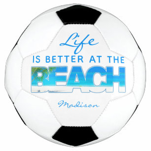 Bola De Futebol Texto personalizado BEACH