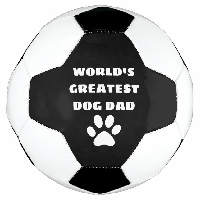 Bola De Futebol Texto personalizado do maior Pai de cães do mundo  (Frente)