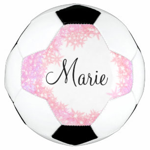 Bola De Futebol texto simples minimalista rosa claro adicione seu
