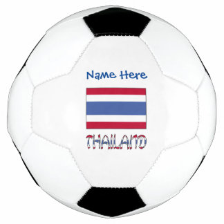 Bola De Futebol Thailand Thai Flag Blue Personalized Name
