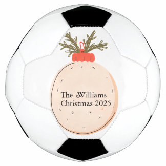 Bola De Futebol The Family Name Christmas 2025 Elegant Script 