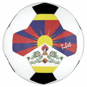 Bola De Futebol Tibete: futebol e bandeira tibetana/esporte