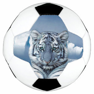 Bola De Futebol Tigre Branco Azul