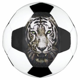 Bola De Futebol Tigre Branco de Vidro Estreitado