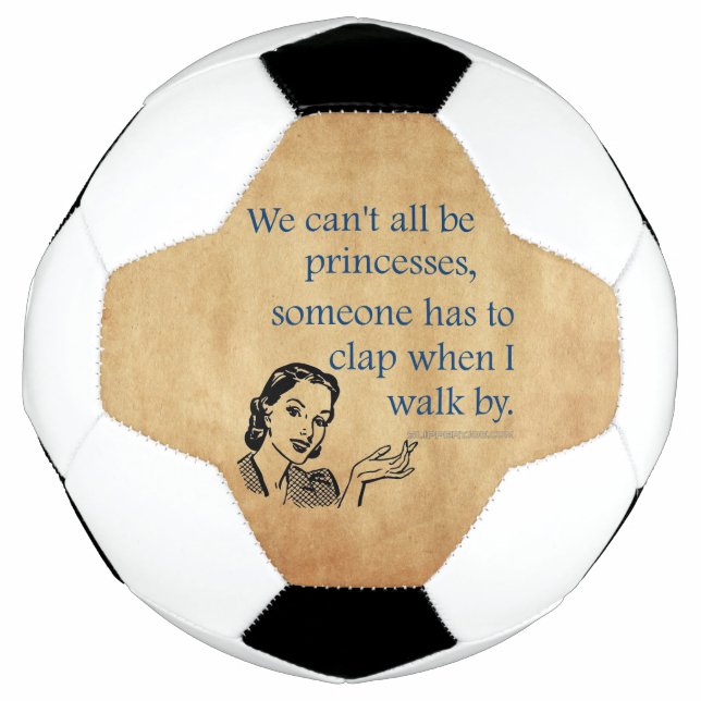 Bola De Futebol Tinta de 50 engraçada da Princesa SlipperyJoe (Frente)