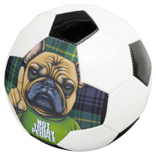 Bola De Futebol Touro Francês Engraçado Não Hoje