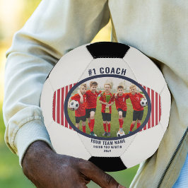 Bola De Futebol Treinador Obrigado Foto da Equipe Personalizada