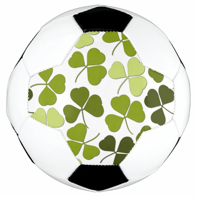 Bola De Futebol Trevo Verde em uma Variedade de Tons (Frente)