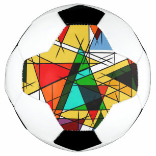 Bola De Futebol Triângulo Moderno Colorido Geométrico
