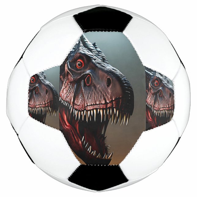 Bola De Futebol Tyrannosaurus Rex Scary Face, Soccerball (Frente)