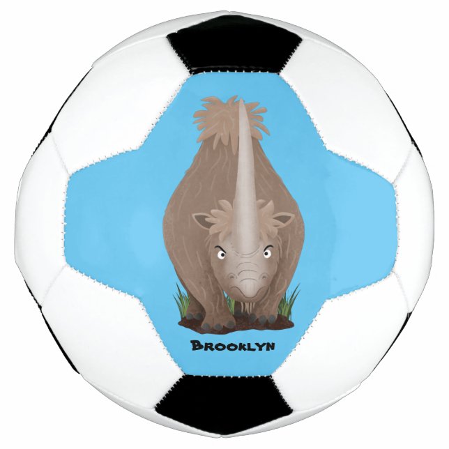 Bola De Futebol Um desenho animado de Rinoceronte elasmotherium (Frente)