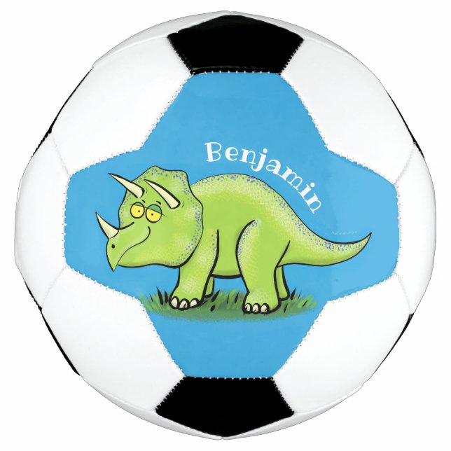 Bola De Futebol Um desenho animado de triceratops dinossauros, ver (Frente)