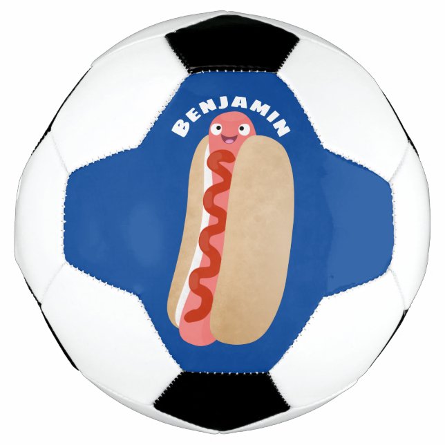Bola De Futebol Um desenho animado e engraçado de Weiner (Frente)