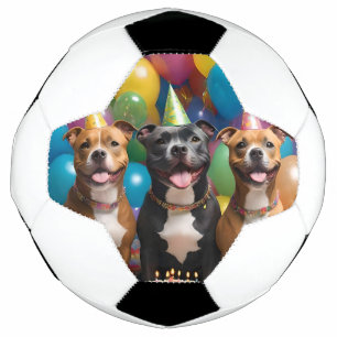 Bola De Futebol Um Feliz Aniversário Com Bolo,