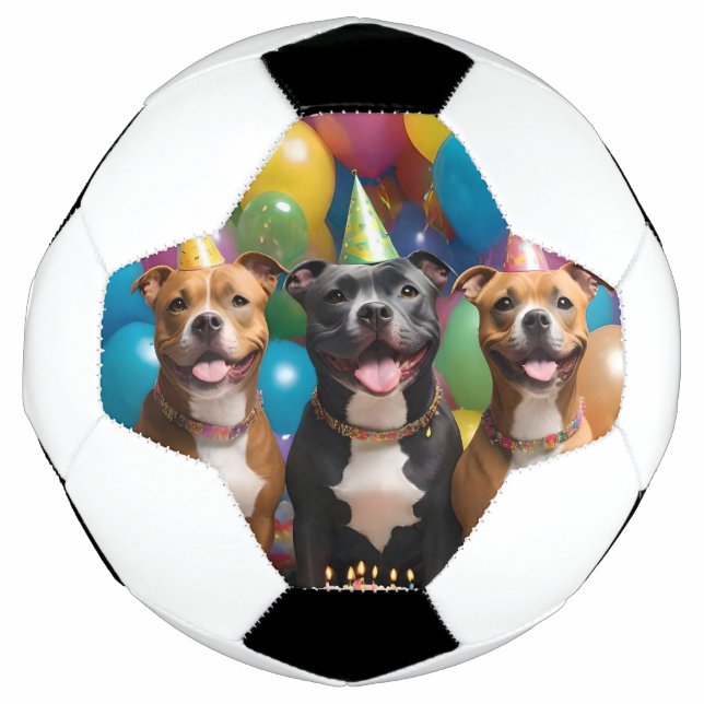 Bola De Futebol Um Feliz Aniversário Com Bolo, (Frente)