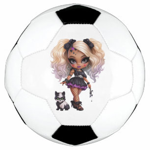 Bola De Futebol Uma Coleção de Design de Halloween de Menina Fofa 