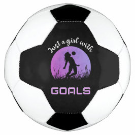 Bola De Futebol Uma garota com gols de belo futebol