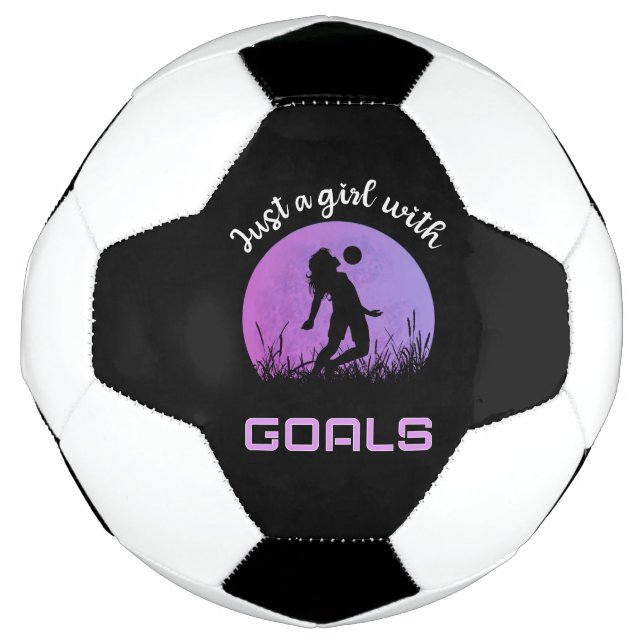 Bola De Futebol Uma garota com gols de belo futebol (Frente)