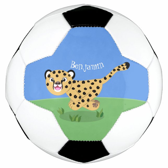 Bola De Futebol Uma ilustração de desenho animado de um bebê bonit (Frente)