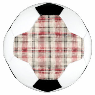 Bola De Futebol Uma Série de Design Floral de Tartan de Natal #15