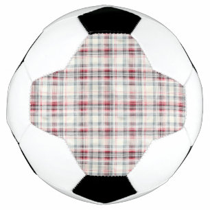Bola De Futebol Uma Série de Design Floral de Tartan Natal #24