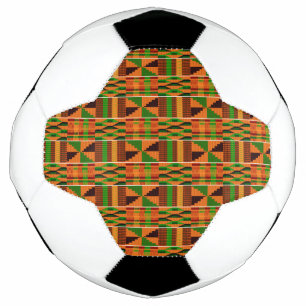 Bola De Futebol Único Kente Clássico Laranja Africano