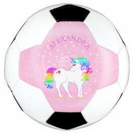 Bola De Futebol Unicorn - Arco-Íris Cor-de-rosa - Pessoal