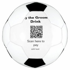 Bola De Futebol varredura QR de solteiro para pagar uma bebida ao 