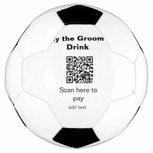 Bola De Futebol varredura QR de solteiro para pagar uma bebida ao
