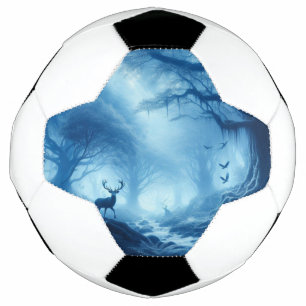 Bola De Futebol Veado na Floresta Negra de Azul