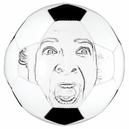 Bola De Futebol Velha Assustada Gritando Com A Cara Hilariante